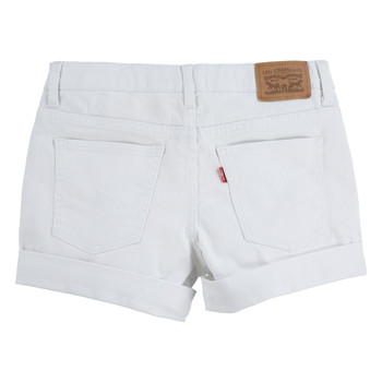 Cropped shorts Elasticated waist Drawstring for adjusting waist Side pockets Back pocket