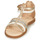 Chaussures Fille Sandales et Nu-pieds Geox SANDAL KARLY GIRL Beige / Argenté / Blanc