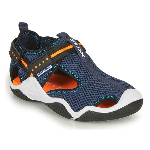 Geox JR WADER Marine / Orange - Livraison Gratuite | Spartoo ! - Chaussures  Sandale Enfant 48,90 €