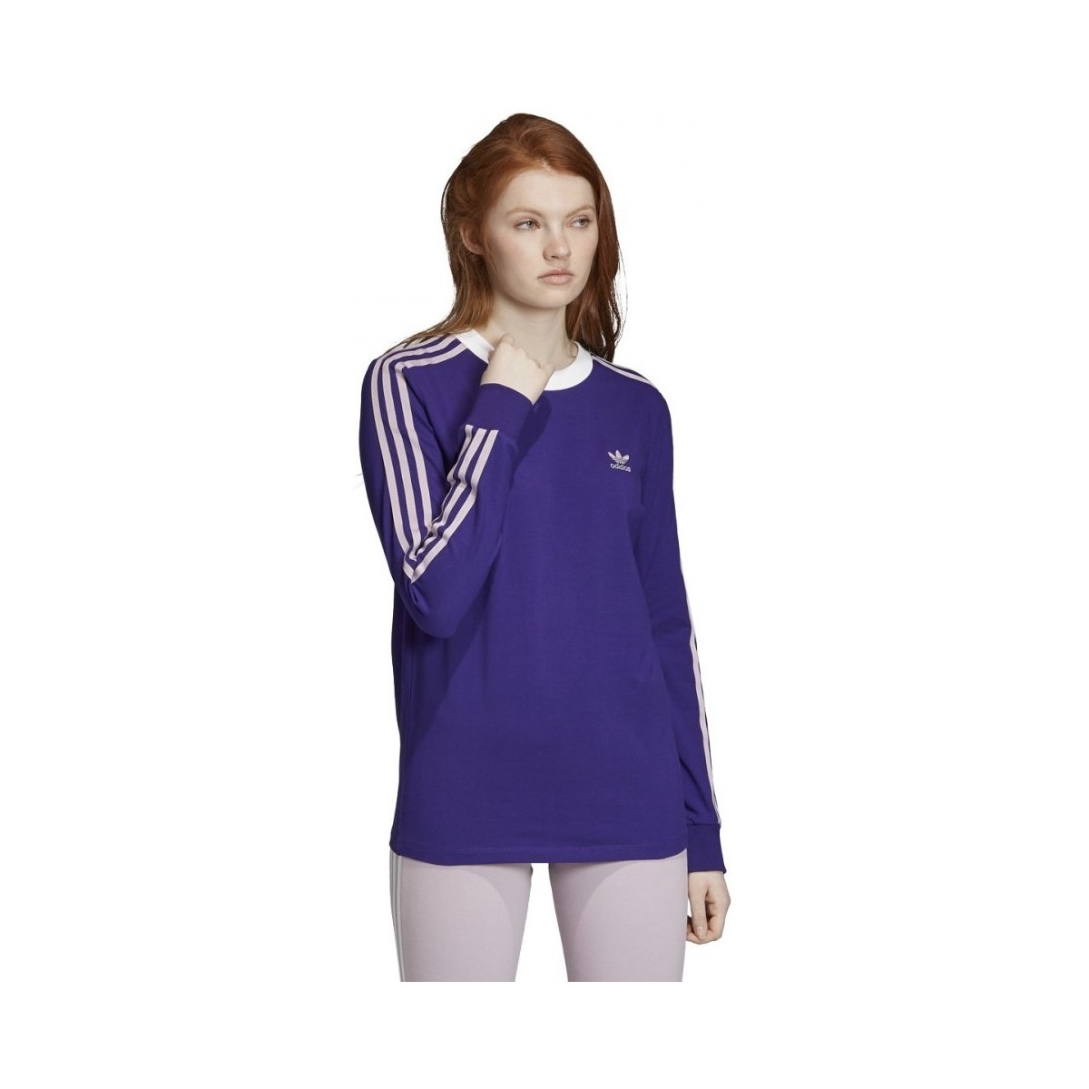 Vêtements Femme T-shirts & Polos adidas Originals 3 Str Ls Tee Violet