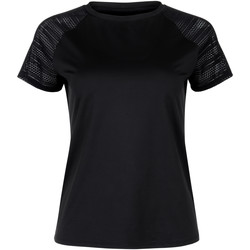 Vêtements Femme TOOBONE : logistique et transport Lisca T-shirt sport manches courtes Powerful noir  Cheek Noir