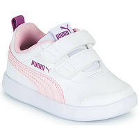 Chaussures Fille Baskets basses Puma COURTFLEX INF Blanc / Rose
