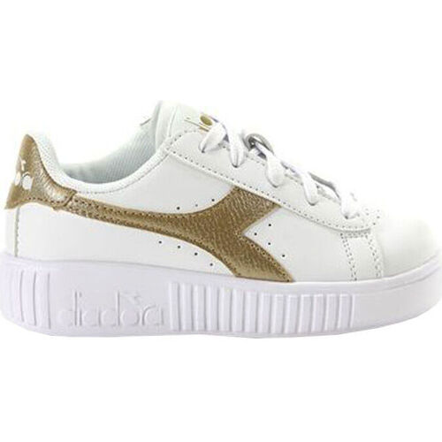Chaussures Enfant Baskets mode tape Diadora 101.176596 01 C1070 White/Gold Doré