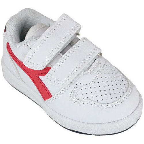 Chaussures Enfant Baskets mode tenis Diadora 101.173302 01 C0673 White/Red Rouge