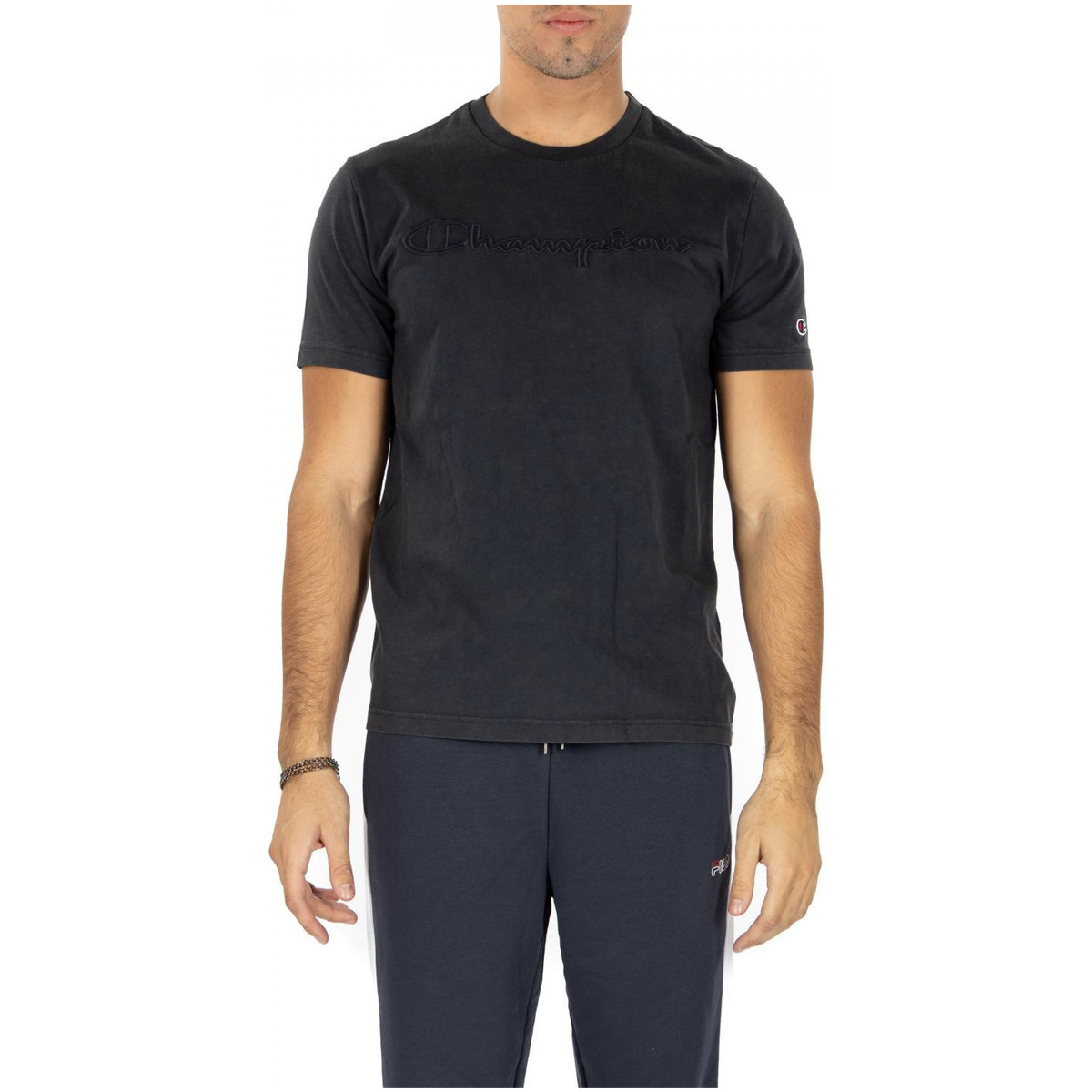 Vêtements Homme T-shirts & Polos Champion CREWNECK T-SHIRT Noir