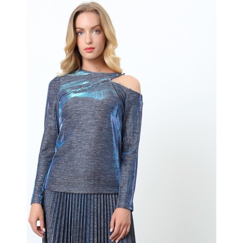Vêtements Femme T-shirts manches courtes Smart & Joy Aventurine Bleu électrique