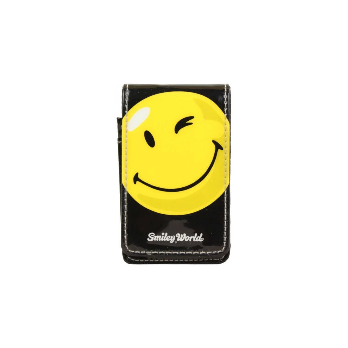 Sacs Femme Sacs porté main A Découvrir ! Mini pochette ceinture - Noir verni déco smiley jaune Multicolore