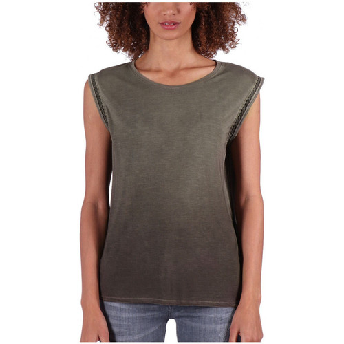 Femme Kaporal Top Fauve Kaki Vert - Vêtements Débardeurs / T-shirts sans manche Femme 25 