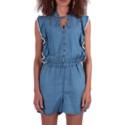 Vêtements Femme Combinaisons / Salopettes Kaporal Combishort Jeans Femme From Bleu Denim Bleu