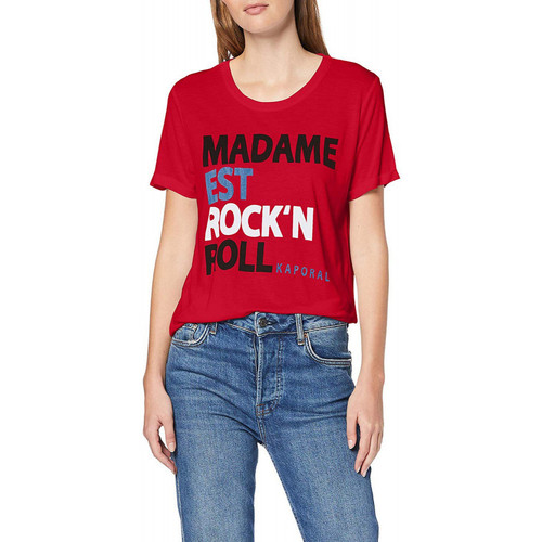 Kaporal T-shirt Femme PERMY Rouge Rouge - Vêtements T-shirts & Polos Femme  17,50 €