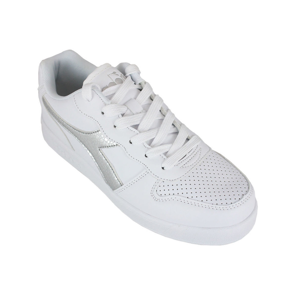 Chaussures Enfant Baskets mode Diadora 101.175781 01 C0516 White/Silver Argenté