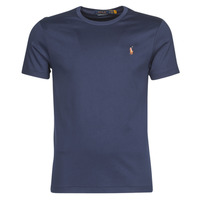 Vêtements Homme T-shirts manches courtes Polo Ralph Lauren T-SHIRT AJUSTE EN PIMA COTON Bleu