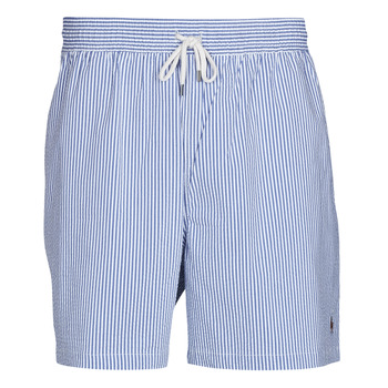 Vêtements Homme Maillots / Shorts de bain Polo Ralph Lauren MAILLOT DE BAIN A RAYURES EN COTON MELANGE Bleu / Blanc