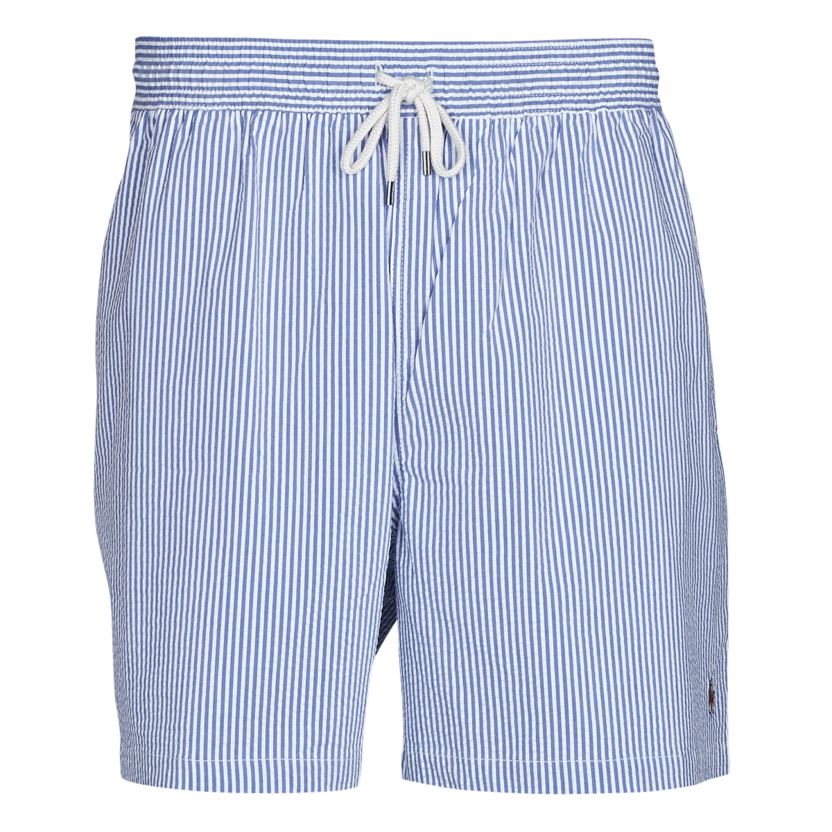 Vêtements Homme Maillots / Shorts de bain Polo Ralph Lauren MAILLOT DE BAIN A RAYURES EN COTON MELANGE Bleu / Blanc