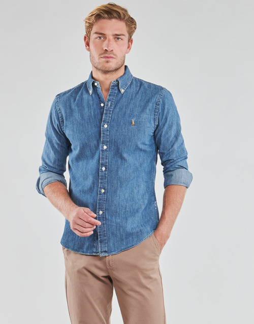 Polo à fermeture zippée Coton Polo Ralph Lauren pour homme en coloris Bleu Homme Vêtements T-shirts Polos 