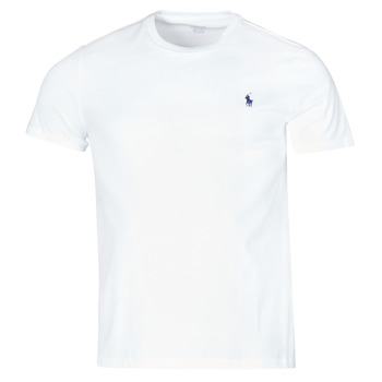 Vêtements Homme T-shirts manches courtes Polo Ralph Lauren T-SHIRT AJUSTE COL ROND EN COTON Blanc