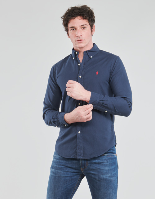 Chemise cintrée en popeline Coton Polo Ralph Lauren pour homme en coloris Bleu Homme Vêtements Chemises Chemises habillées 29 % de réduction 