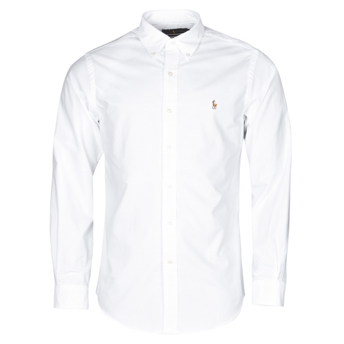 Vêtements Homme Chemises manches longues Polo Hotspur Ralph Lauren CHEMISE COUPE DROITE EN OXFORD Blanc