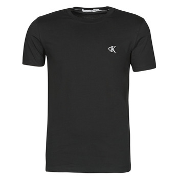 T-shirts Manches Courtes Calvin Klein Jeans BAE Noir - Livraison Gratuite 