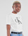 Vêtements Femme T-shirts manches courtes Calvin Klein Jeans SATIN BONDED FILLED CK TEE Blanc