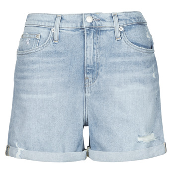 Vêtements Femme Shorts / Bermudas Calvin Klein Jeans MOM SHORT Bleu Clair