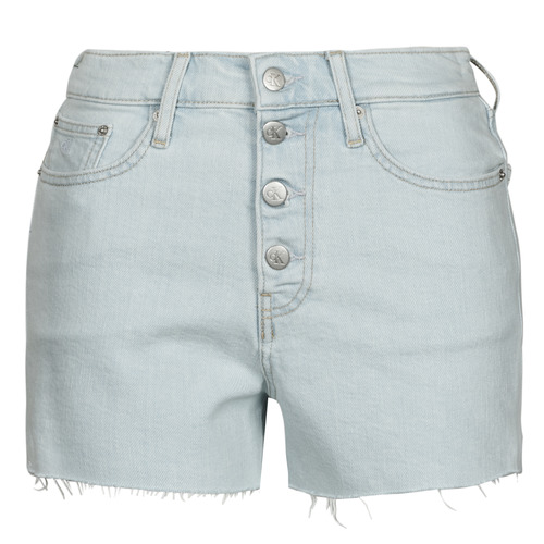 Vêtements Femme chino Shorts / Bermudas Calvin Klein Jeans HIGH RISE SHORT Bleu Clair