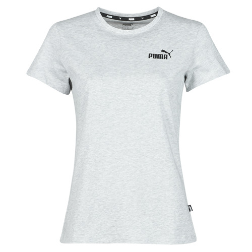 Vêtements Femme T-shirts manches courtes qui Puma ESS LOGO TEE Gris Chiné