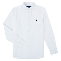 Vêtements Garçon Chemises manches longues Polo Ralph Lauren CAMIZA Blanc