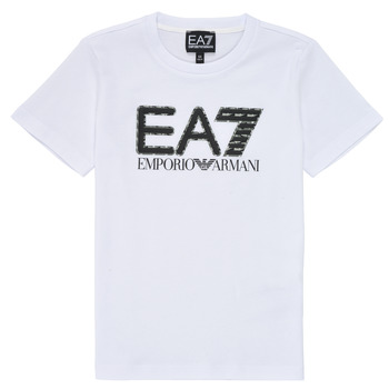 Vêtements Garçon T-shirts manches courtes Emporio Armani EA7 3KBT53-BJ02Z-1100 Blanc