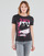 Vêtements Femme T-shirts manches courtes Guess SS CN 1981 TEE Noir