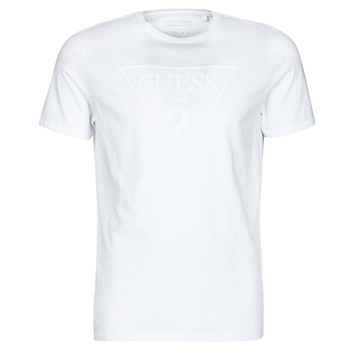 Vêtements Homme T-shirts manches courtes Set Guess ES SS EMBROIDERED LOGO TEE Blanc