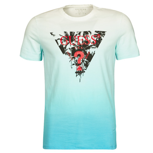Guess PALM BEACH CN SS TEE Bleu - Livraison Gratuite | Spartoo ! -  Vêtements T-shirts manches courtes Homme 34,42 €