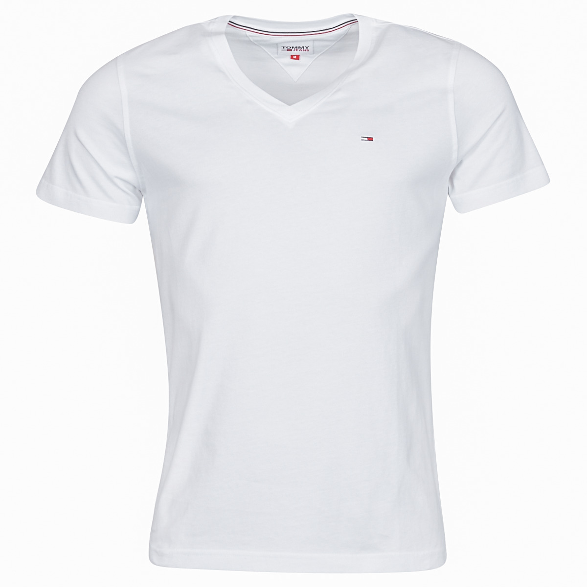Vêtements Homme T-shirts manches courtes Tommy Detail Jeans TJM ORIGINAL JERSEY TEE V NECK Blanc