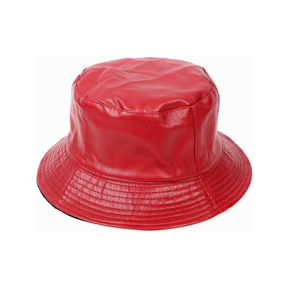Accessoires textile Femme Chapeaux Chapeau-Tendance Bob de pluie vinyle Rouge