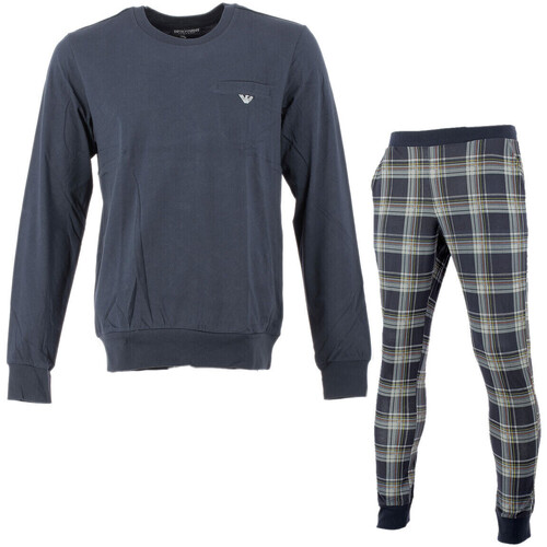 Vêtements Homme Pyjamas / Chemises de nuit armani exchange zip up cotton cardigan itemni Emporio Armani Noir