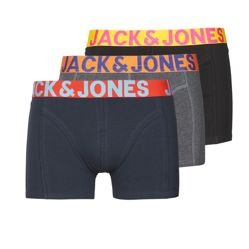 Sous-vêtements Jack & Jones JACCRAZY X3 Noir / Bleu / Gris - Livraison Gratuite 