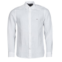Vêtements Homme Chemises manches longues Tommy Hilfiger PIGMENT DYED LINEN SHIRT Blanc