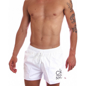 Calvin Klein Jeans court New York logo Blanc