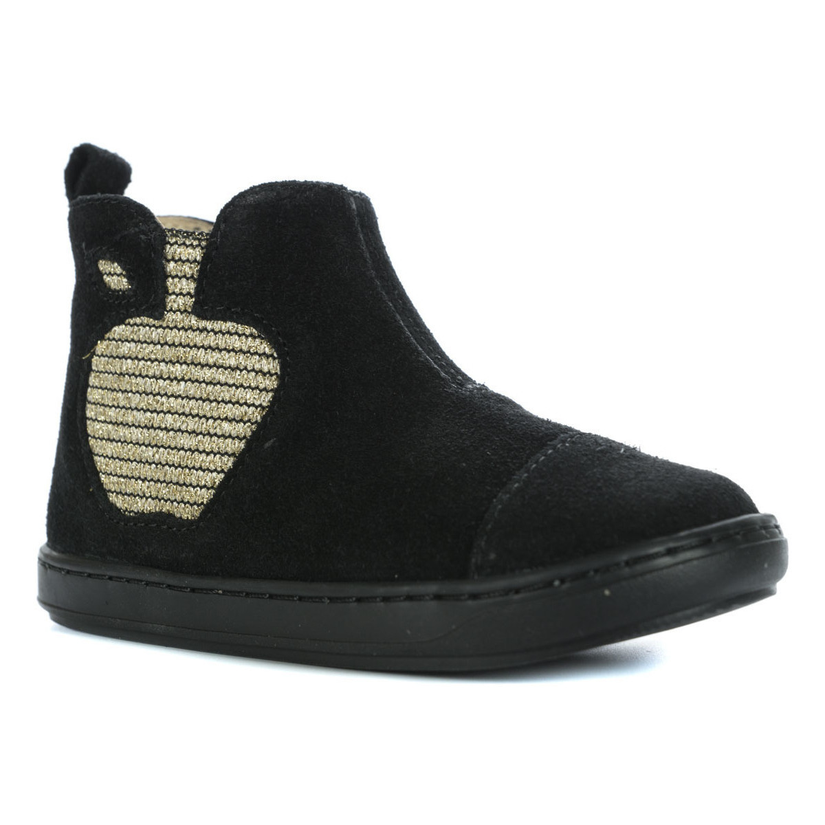Chaussures Fille Baskets montantes Shoo Pom Bouba Apple Velours Noir