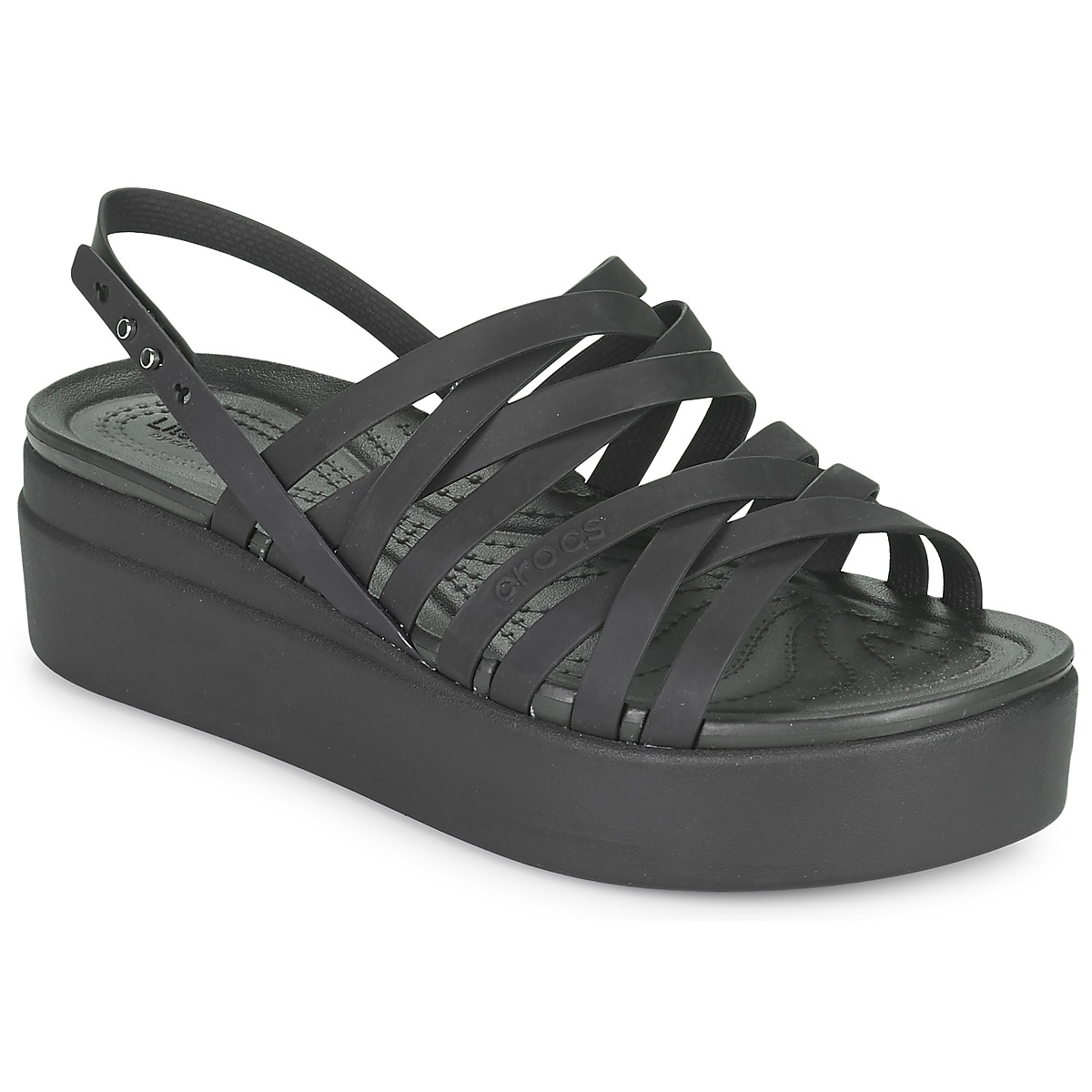 Chaussures Femme Adult Crocs Classic Two Band Slide Sandals CROCS BROOKLYN STRAPPY LOWWDGW Noir