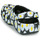 Chaussures Femme Sabots Crocs CLASSIC VACAY VIBES CLOG Noir / Blanc / Jaune
