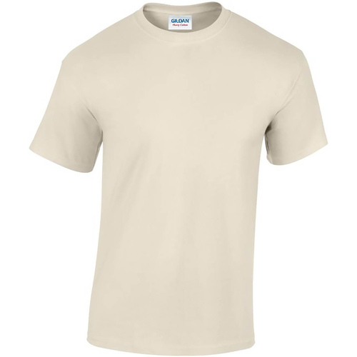 Vêtements Homme T-Shirt mit Swoosh-Print Weiß Gildan Heavy Cotton Beige