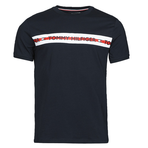 Vêtements Homme T-shirts manches courtes Tommy Blue Hilfiger CN SS TEE LOGO Marine
