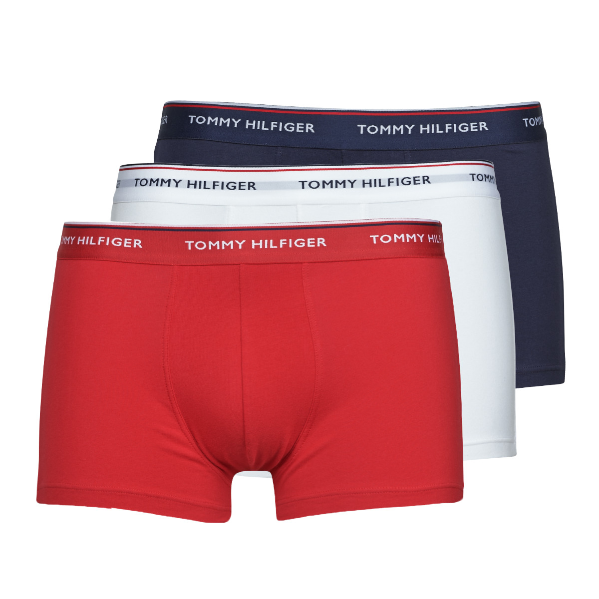 Sous-vêtements Homme Boxers Tommy DRESS Hilfiger TRUNK X3 Blanc / Rouge / Marine