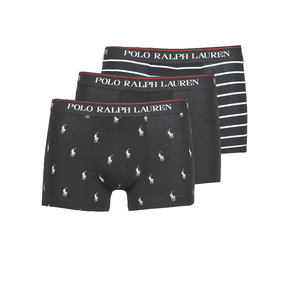 Sous-vêtements Homme Boxers Polo 4-5 Ralph Lauren CLASSIC TRUNK X3 Noir / Blanc