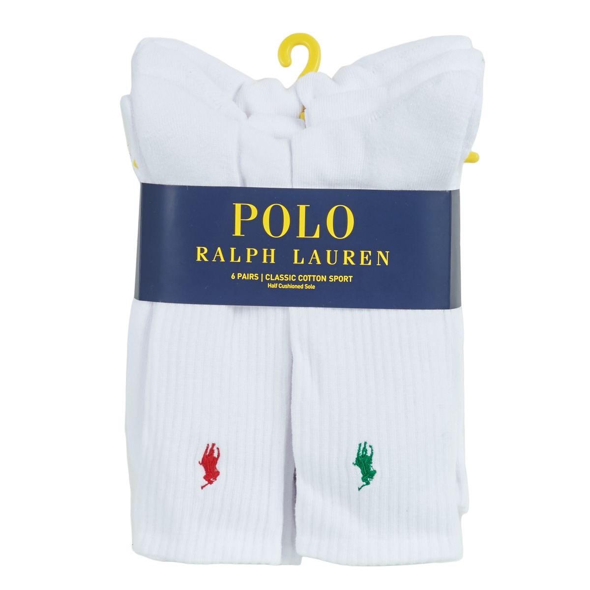 Accessoires Chaussettes de sport Polo Ralph Lauren ASX110 6 PACK COTTON Blanc