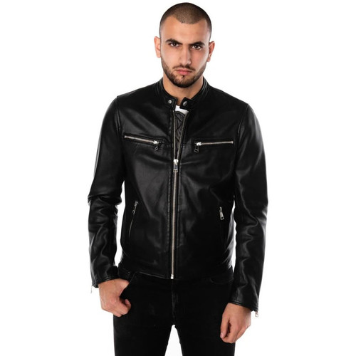 Redskins WAYNE SHINE BLACK Noir - Vêtements Vestes en cuir / synthétiques  Homme 399,00 €