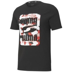 Vêtements Homme T-shirts manches courtes Puma Rebel Camo Graphic Tee Noir