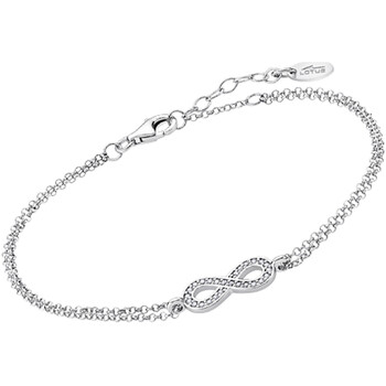 Montres & Bijoux Femme Bracelets Lotus Bracelet  Silver motif infini empierré Blanc