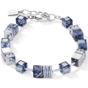 Montres & Bijoux Femme Bracelets Coeur De Lion Bracelet  Géocube sodalite et hématite

bleu Blanc